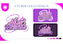 design twitch, vtuber logo, anime kawaii, gaming , cute for streamer
